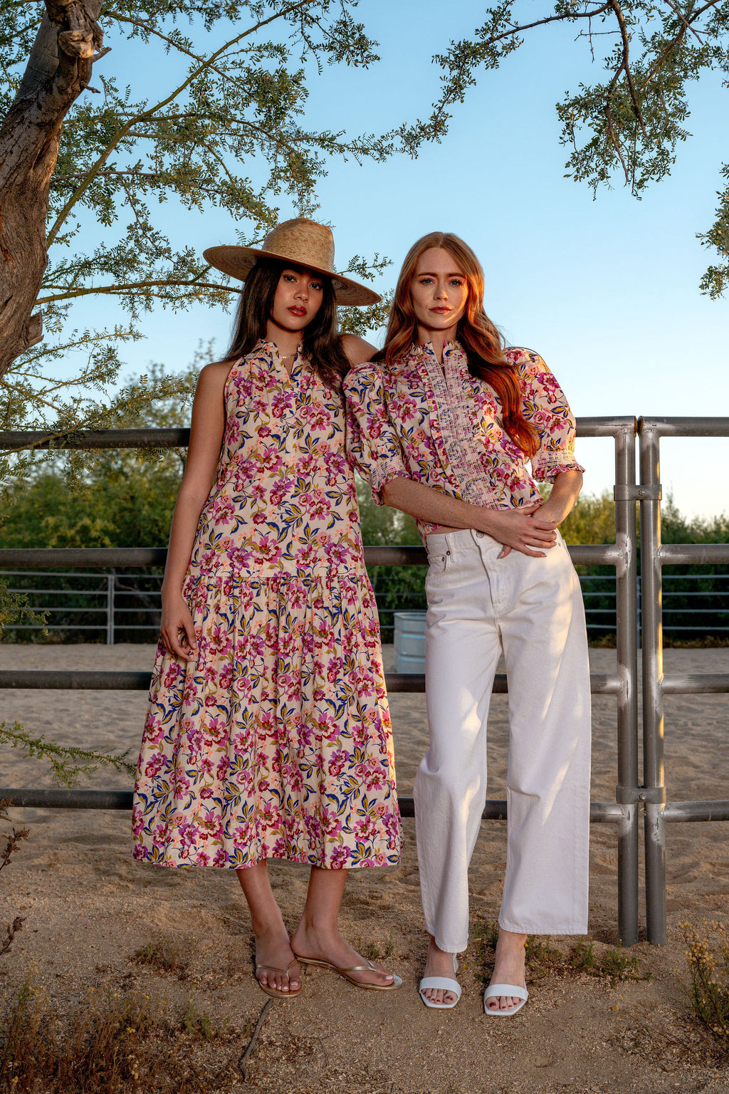WOMEN'S MAXI DRESS COTTON Floral DRESS WOMEN'S SUMMER DRESS Roxanna Floral Print / XS
