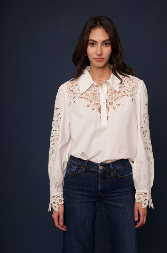 Callum Embroidered Top