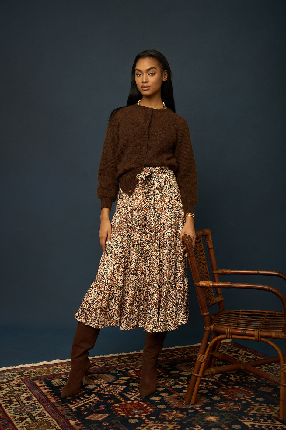 Love The Label Anika Skirt in Tea Rose Embroidery