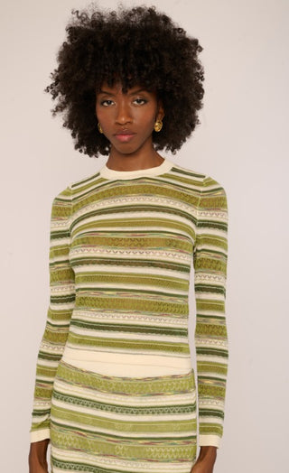 Andrea Space Dyed Knit Top