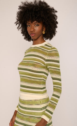 Andrea Space Dyed Knit Top