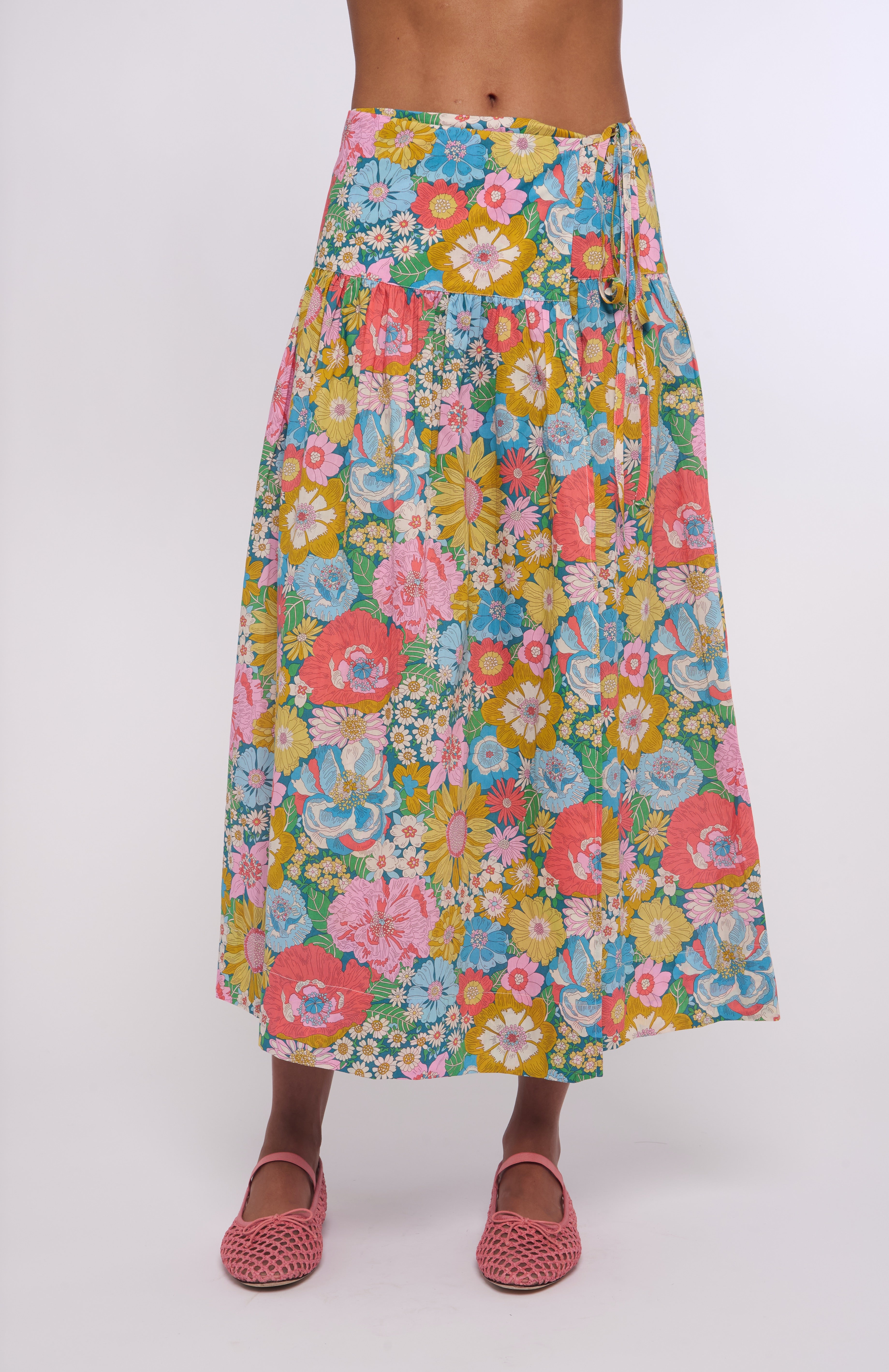 FLORAL WRAP MAXI SKIRT SUMMER WRAP SKIRT FLORAL MAXI SKIRT – LOVE