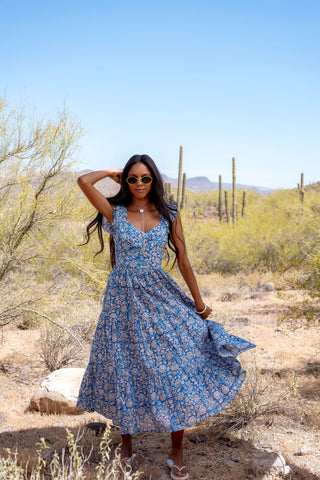 love the label midi dress Love the Label Liberty Print Natalie Dress