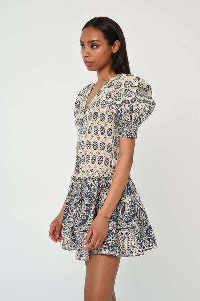 Love The Label Audrey Short Sleeve Dress in Antonina Print
