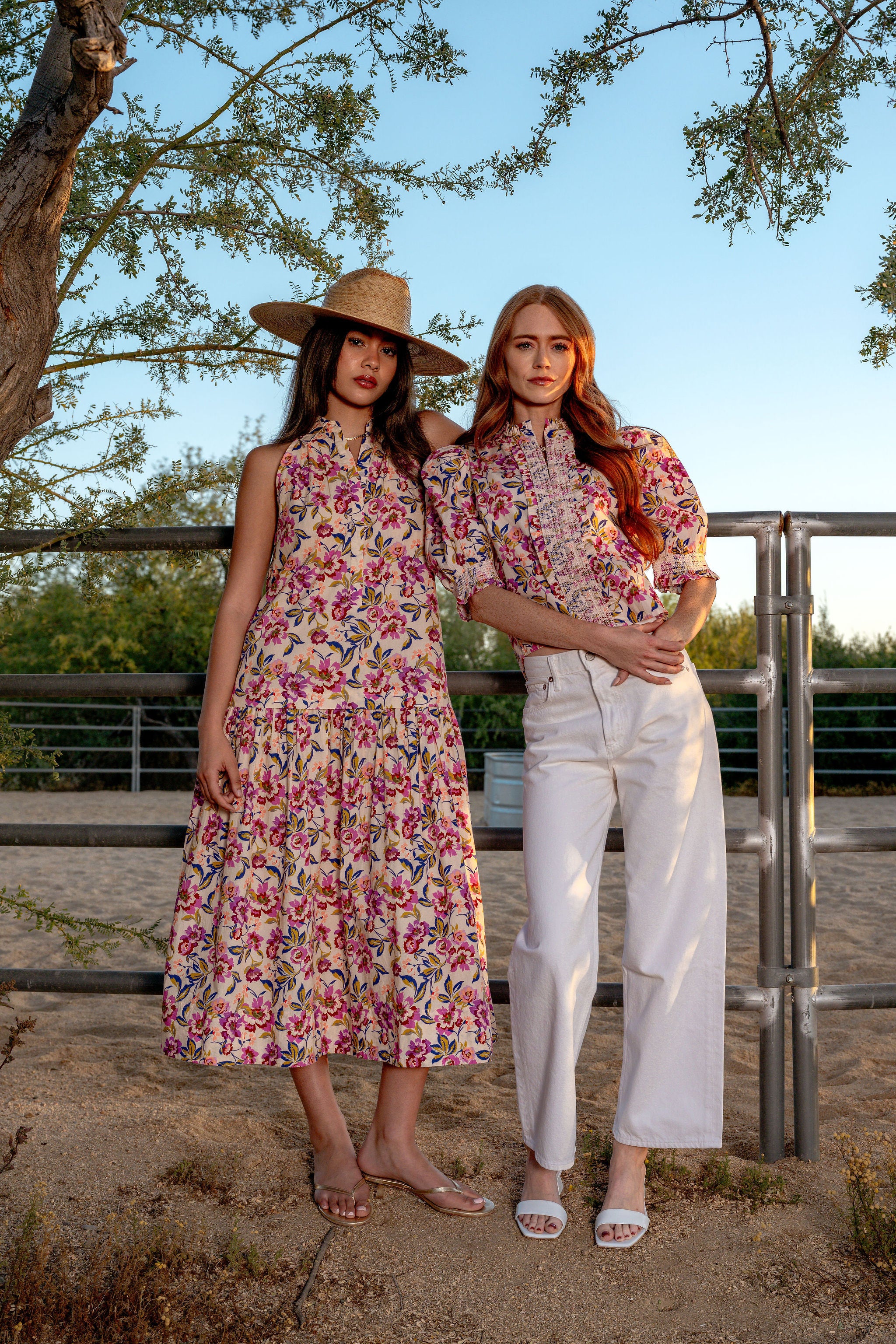 WOMEN'S MAXI DRESS COTTON Floral DRESS WOMEN'S SUMMER DRESS Roxanna Floral Print / XS