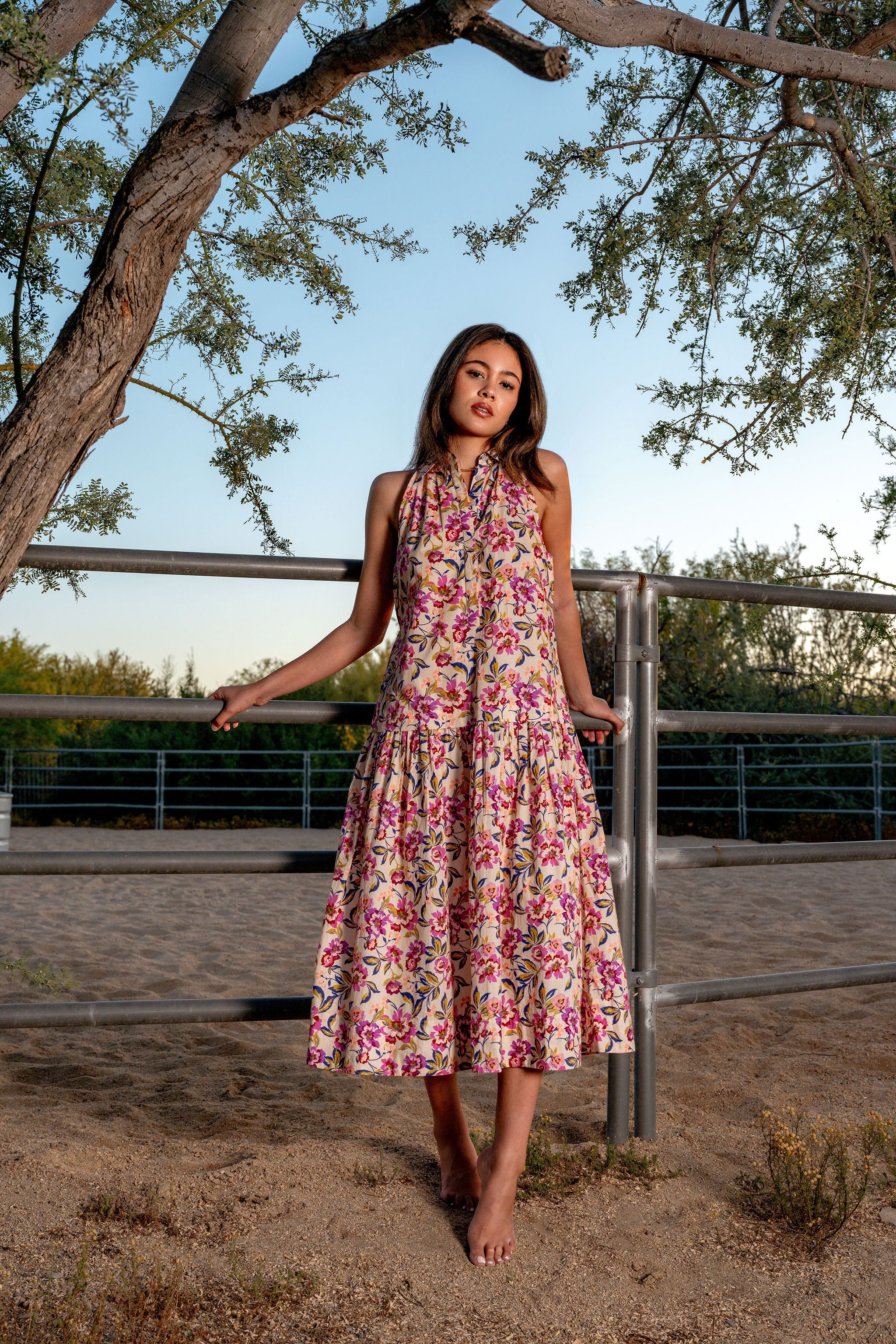 WOMEN'S MAXI DRESS COTTON Floral DRESS WOMEN'S SUMMER DRESS Roxanna Floral Print / XS