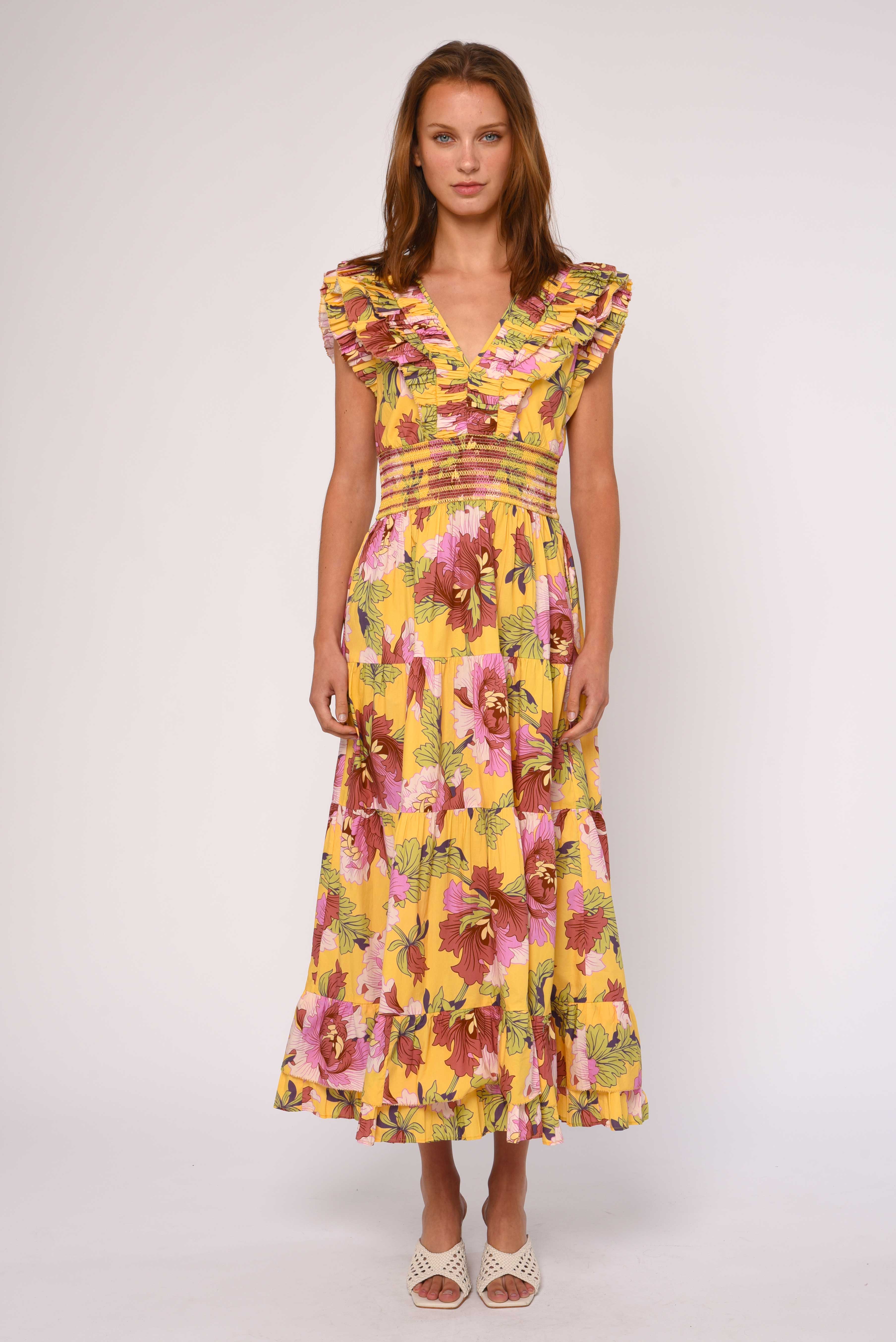 liberty love maxi dress LOVE THE LABEL Remy Sleeveless Maxi Dress in Millie Francesca Liberty Print