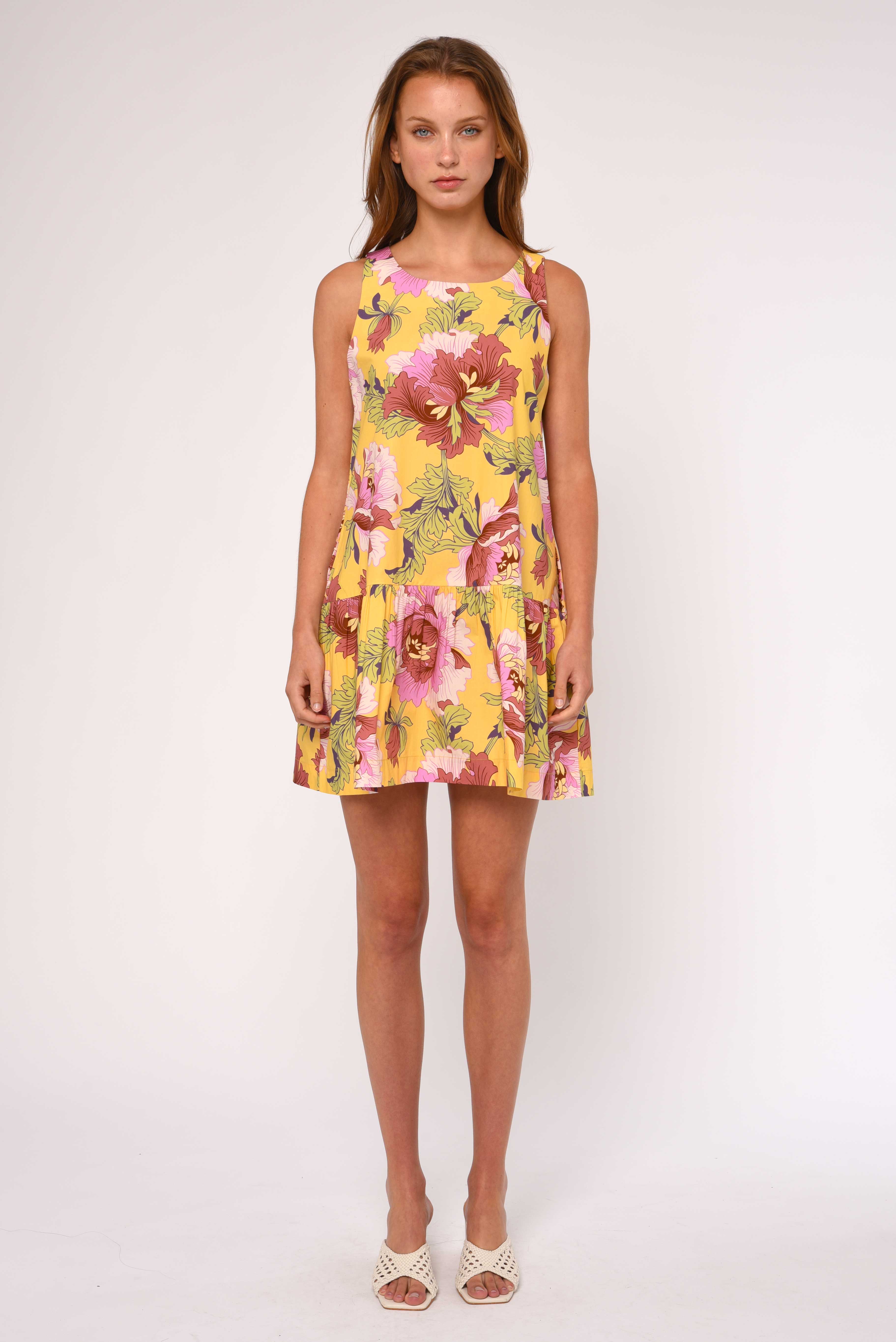 floral mini summer dresses Liberty Print Dress Easy Summer Dress Cotton Mini Dress Large Floral Print Dress Short Easy Floral Dress – LOVE THE LABEL