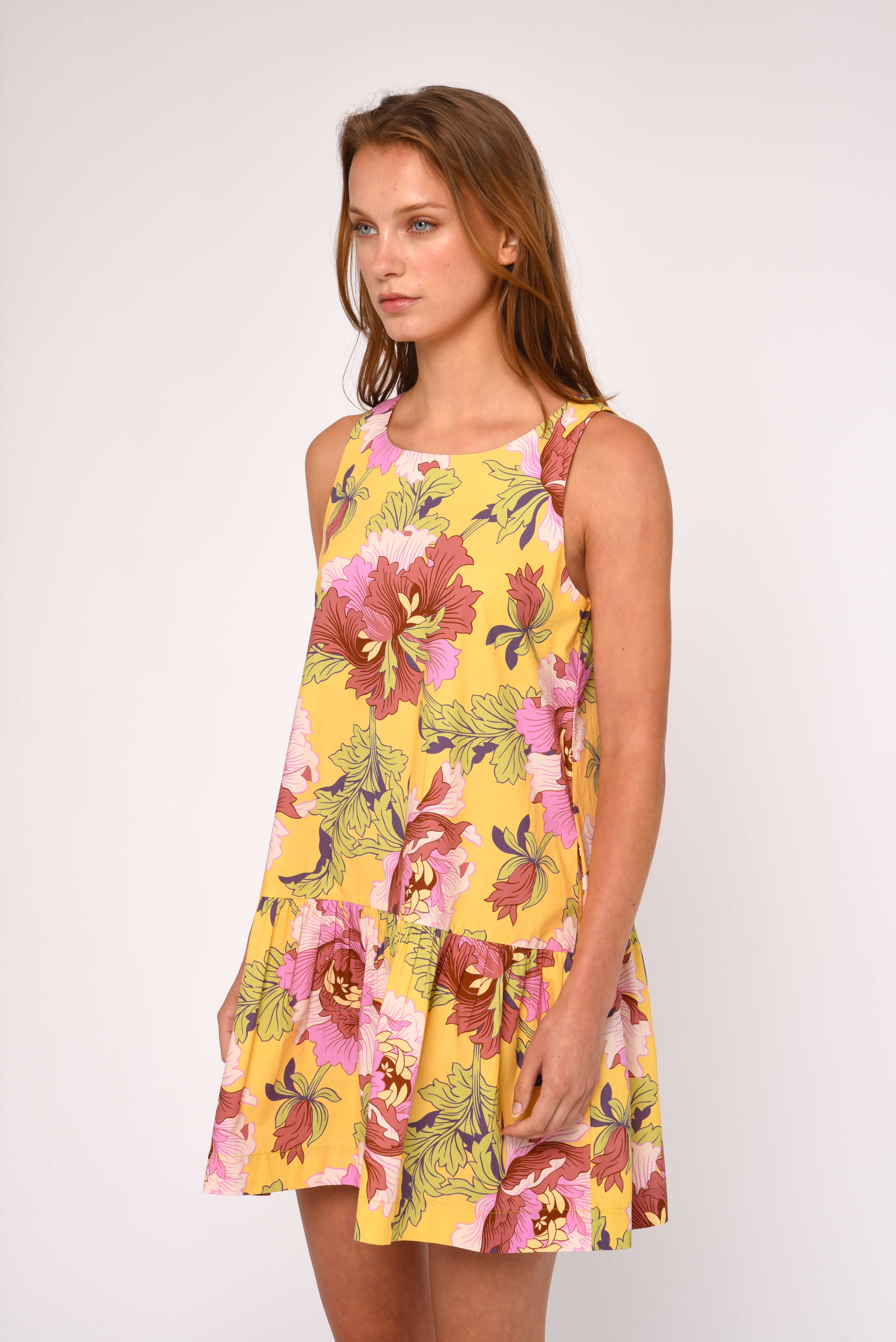 floral summer dress short Green Boho Floral Mini Dress Wrap Style V-Neck A-Line Summer Dress